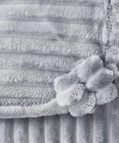 Beliani Couvertures Couverture En Polyester Gris 200x150cm -Couvre-lits Soldes 2022 couverture en polyester gris 200x150cm 7