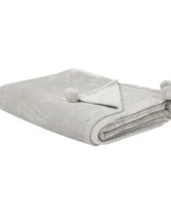 Beliani Couvertures Couverture En Polyester Jaune 220x200cm -Couvre-lits Soldes 2022 couverture en polyester gris 220x200cm 2