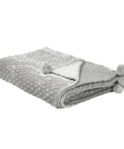 Beliani Couvertures Couverture En Polyester Bleu 220x200cm -Couvre-lits Soldes 2022 couverture en polyester gris 220x200cm 25