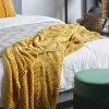 Beliani Couvertures Couverture En Polyester Jaune 200x150cm -Couvre-lits Soldes 2022 couverture en polyester jaune 200x150cm