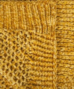 Beliani Couvertures Couverture En Polyester Jaune 200x150cm -Couvre-lits Soldes 2022 couverture en polyester jaune 200x150cm 3