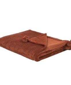 Beliani Couvertures Couverture En Polyester Marron 200x150cm -Couvre-lits Soldes 2022 couverture en polyester marron 200x150cm 2