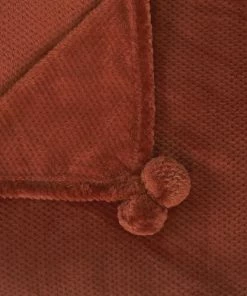 Beliani Couvertures Couverture En Polyester Marron 220x200cm -Couvre-lits Soldes 2022 couverture en polyester marron 220x200cm 2