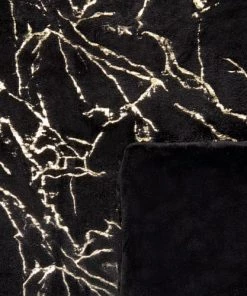 Beliani Couvertures Couverture En Polyester Noir 180x130cm -Couvre-lits Soldes 2022 couverture en polyester noir 180x130cm 3