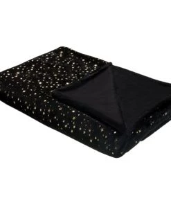 Beliani Couvertures Couverture En Polyester Noir 200x150cm