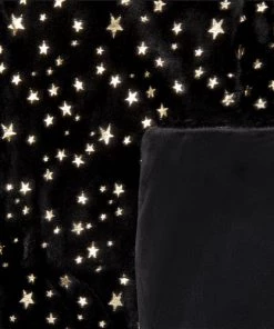 Beliani Couvertures Couverture En Polyester Noir 200x150cm -Couvre-lits Soldes 2022 couverture en polyester noir 200x150cm 3