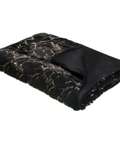 Beliani Couvertures Couverture En Polyester Noir 200x150cm
