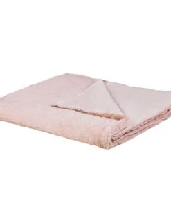 Beliani Couvertures Couverture En Polyester Rose 200x180cm