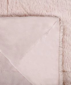 Beliani Couvertures Couverture En Polyester Rose 200x180cm -Couvre-lits Soldes 2022 couverture en polyester rose 200x180cm 3