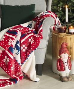 Beliani Couvertures Couverture En Polyester Rouge 200x150cm