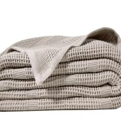 Becquet Couvertures Couverture Légère 230x250 Gris En Coton 300 G/m² -Couvre-lits Soldes 2022 couverture legere 230x250 gris en coton 300 g m2 5