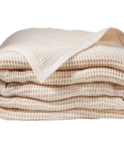 Becquet Couvertures Couverture Légère 250x270 Beige En Coton 300 G/m²