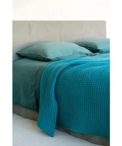 Brun De Vian-Tiran Couvertures Couverture Légère Été En Laine Léger Bleu Pétrole 240x260 Cm -Couvre-lits Soldes 2022 couverture legere ete en laine leger bleu petrole 240x260 cm 1