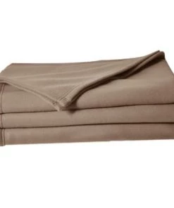 Linandelle Couvertures Couverture Plaid Polaire 320gr En Polyester Taupe 240x260 Cm