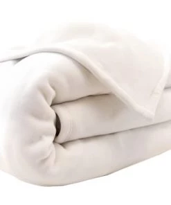 Becquet Couvertures Couverture Polaire 180x220 Blanc En Microfibre 350g/m²