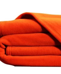 Becquet Couvertures Couverture Polaire 180x220 Orange En Microfibre 350g/m²