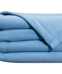 Becquet Couvertures Couverture Polaire 220x240 Bleu Ciel En Microfibre 350g/m²