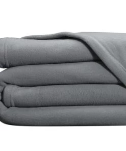Becquet Couvertures Couverture Polaire 260x240 Gris En Microfibre 350g/m²