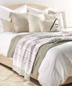 Beliani Couvertures Couverture Rose 120 X 150 Cm