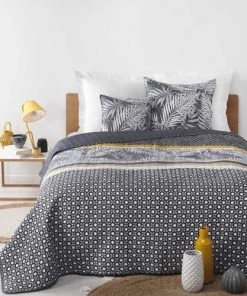 Douceur D'Intérieur Couvre-lits Couvre-lit 2 Personnes Microfibre Matelassé 220x240cm