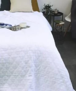 Garnier Thiebaut Couvre-lits Couvre-lit Gris 240X260 -Couvre-lits Soldes 2022 couvre lit blanc 230x250 5