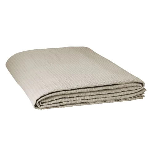 Blanc Cerise Couvre-lits Couvre-lit En Coton 250x280 Cm Lin Naturel 4 Blanc Cerise Couvre-lits Couvre-lit En Coton 250x280 Cm Lin Naturel – Image 2