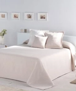 Naf Naf Couvre-lits Couvre Lit En Coton Naturel 230x270 -Couvre-lits Soldes 2022 couvre lit en coton beige 230x270 1