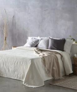 Guy Laroche Couvre-lits Couvre Lit En Coton Beige 230x270 -Couvre-lits Soldes 2022 couvre lit en coton beige 230x270 14