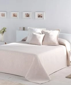 Naf Naf Couvre-lits Couvre Lit En Coton Beige 250x270