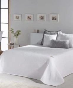 Naf Naf Couvre-lits Couvre Lit En Coton Blanc 180x270