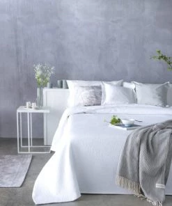 Guy Laroche Couvre-lits Couvre Lit En Coton Blanc 230x270