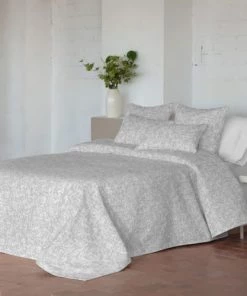 Guy Laroche Couvre-lits Couvre Lit En Coton Gris 180x270 -Couvre-lits Soldes 2022 couvre lit en coton gris 180x270 19