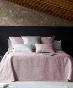 Guy Laroche Couvre-lits Couvre Lit En Coton Gris 180x270 -Couvre-lits Soldes 2022 couvre lit en coton mauve 180x270 6