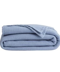 Essix Couvre-lits Couvre Lit En Coton Tissé Bleu 260x240