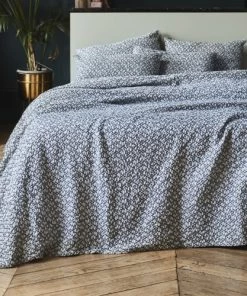 Essix Couvre-lits Couvre Lit En Coton Tissé Bleu 260x240