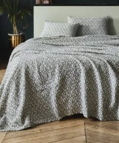 Essix Couvre-lits Couvre Lit En Coton Tissé Beige 260x240 -Couvre-lits Soldes 2022 couvre lit en coton tisse bleu et vert 260x240 6