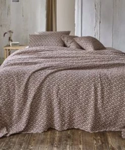 Essix Couvre-lits Couvre Lit En Coton Tissé Bleu Et Vert 260x240 -Couvre-lits Soldes 2022 couvre lit en coton tisse orange 260x240 7