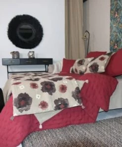 Sud Etoffe Couvre-lits Couvre Lit En Fibre Synthétique Gris 180x250 -Couvre-lits Soldes 2022 couvre lit en fibre synthetique rouge 180x250 2