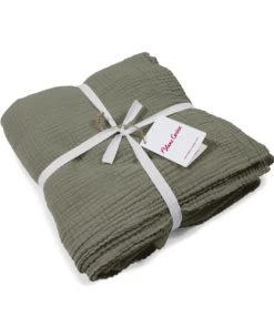 Blanc Cerise Couvre-lits Couvre Lit En Gaze De Coton 170x250 Cm Kaki -Couvre-lits Soldes 2022 couvre lit en gaze de coton 170x250 cm kaki 3