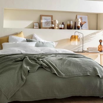 Blanc Cerise Couvre-lits Couvre Lit En Gaze De Coton 240x260 Cm Caramel 7 Blanc Cerise Couvre-lits Couvre Lit En Gaze De Coton 240x260 Cm Caramel – Image 5