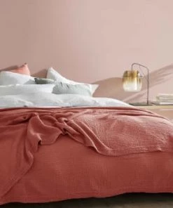 Blanc Cerise Couvre-lits Couvre Lit En Gaze De Coton 240x260 Cm Blanc Craie 12 Blanc Cerise Couvre-lits Couvre Lit En Gaze De Coton 240x260 Cm Blanc Craie -Couvre-lits Soldes 2022 couvre lit en gaze de coton 240x260 cm terracotta 1