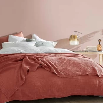 Blanc Cerise Couvre-lits Couvre Lit En Gaze De Coton 240x260 Cm Blanc Craie 7 Blanc Cerise Couvre-lits Couvre Lit En Gaze De Coton 240x260 Cm Blanc Craie – Image 5