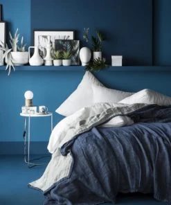 Blanc Cerise Couvre-lits Couvre-lit En Lin 250x280 Cm Marine 7 Blanc Cerise Couvre-lits Couvre-lit En Lin 250x280 Cm Marine -Couvre-lits Soldes 2022 couvre lit en lin 250x280 cm marine 2