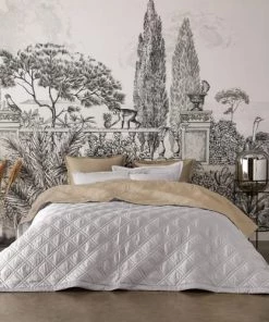 Alexandre Turpault Couvre-lits Couvre Lit En Satin De Coton Bio Beige 280x260