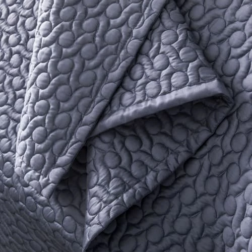 Alexandre Turpault Couvre-lits Couvre Lit En Satin De Coton Bio Bleu 260x240 4 Alexandre Turpault Couvre-lits Couvre Lit En Satin De Coton Bio Bleu 260x240 – Image 2