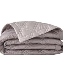 Couvre-lits Soldes 2022 -Couvre-lits Soldes 2022 couvre lit en satin de coton bio gris et beige 280x260 2