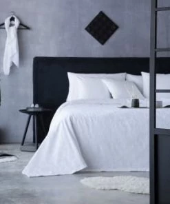 Guy Laroche Couvre-lits Couvre-lit Jacquard 230x270 Cm Blanc -Couvre-lits Soldes 2022 couvre lit jacquard 230x270 cm blanc 7