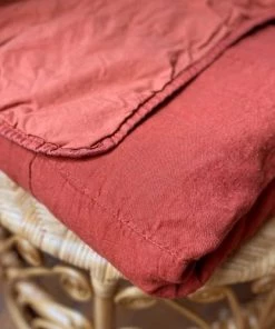 Passage Vernet Couvre-lits Couvre-lit Lin Et Coton Bergen Rouge 230x250 Cm -Couvre-lits Soldes 2022 couvre lit lin et coton bergen rouge 230x250 cm 3