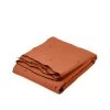 Madura Couvre-lits Couvre-lit Matelassé 225x280 Cm Terracotta Et Bourdon Noir En Lin -Couvre-lits Soldes 2022 couvre lit matelasse 225x280 cm terracotta et bourdon noir en lin