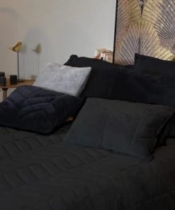 Sensei Maison Couvre-lits Couvre Lit Matelassé Carbone 260x240 Cm -Couvre-lits Soldes 2022 couvre lit matelasse carbone 260x240 cm 2